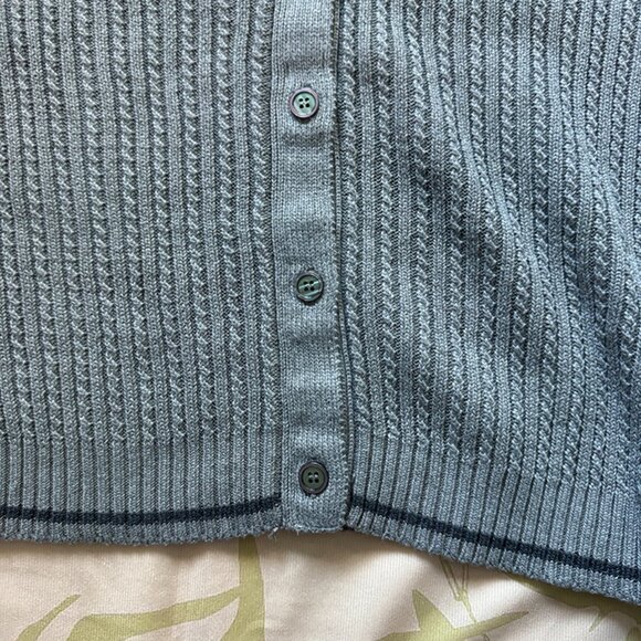 Thom Browne Grey Knitted Cropped Cardigan - Picture 5 of 9